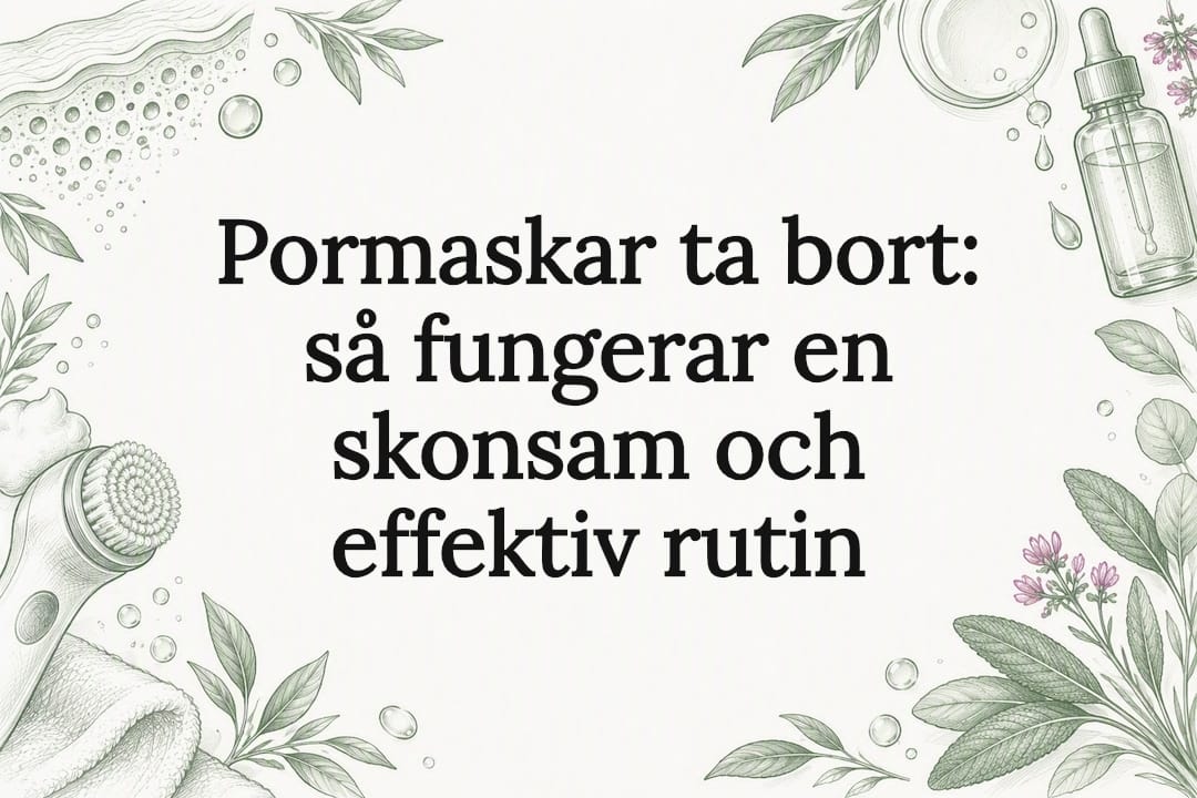 Dekorativ omslagsbild med hudvårdsillustrationer