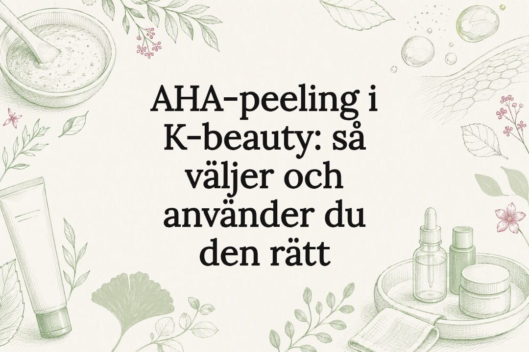 Dekorativ illustration för AHA-peeling på titelbild