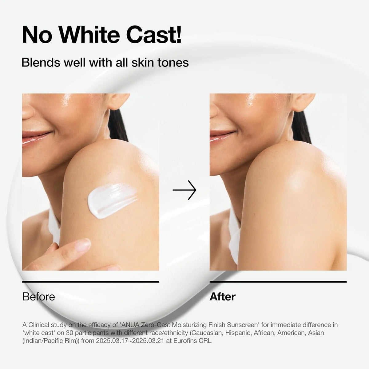 Anua Zero-Cast Moisturizing Finish Sunscreen SPF 50 - 50 ml